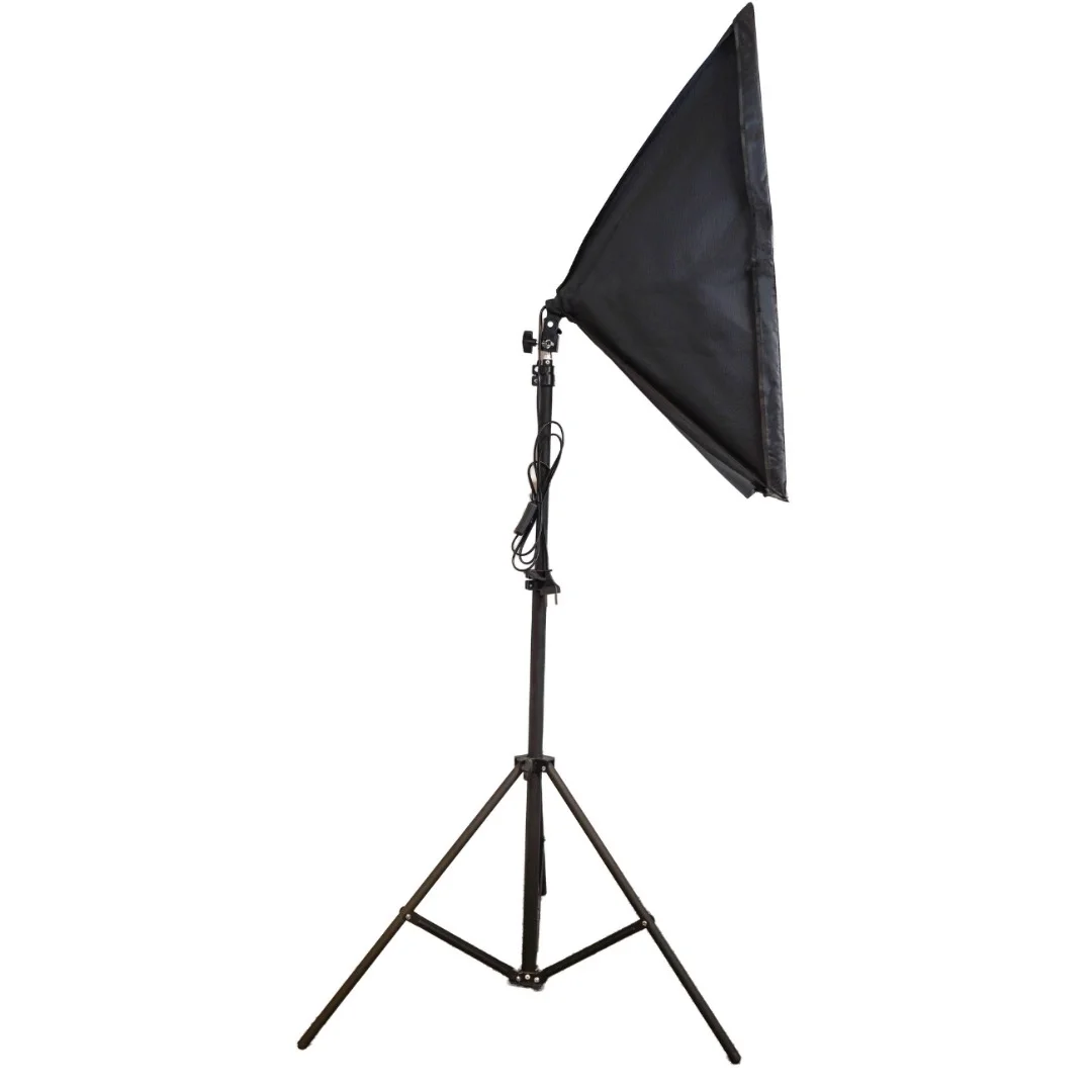 مجموعه نورپردازی استودیویی سافت باکس دوگانه به همراه دو شاخه لامپ