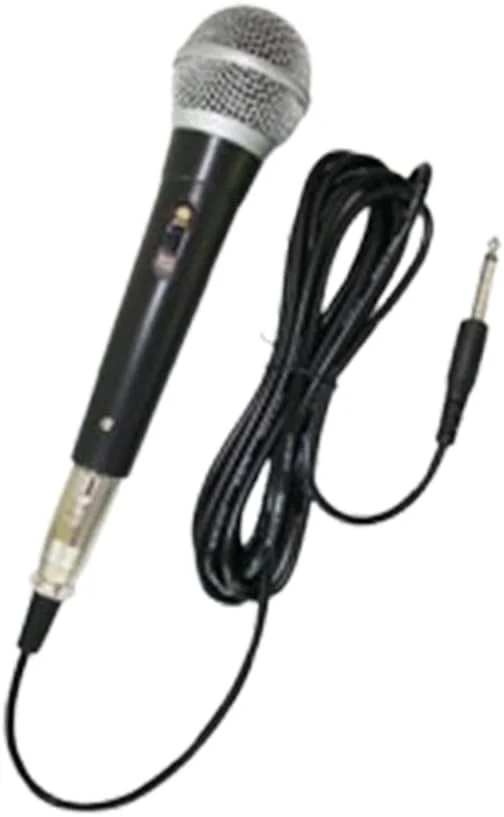 میکروفون دستی سیم دار - میکروفون دینامیک وکال با کابل 3 متری و کلید روشن/خاموش، ایده آل برای سخنرانی، کارائوکه، پخش زنده خانگی و جلسات