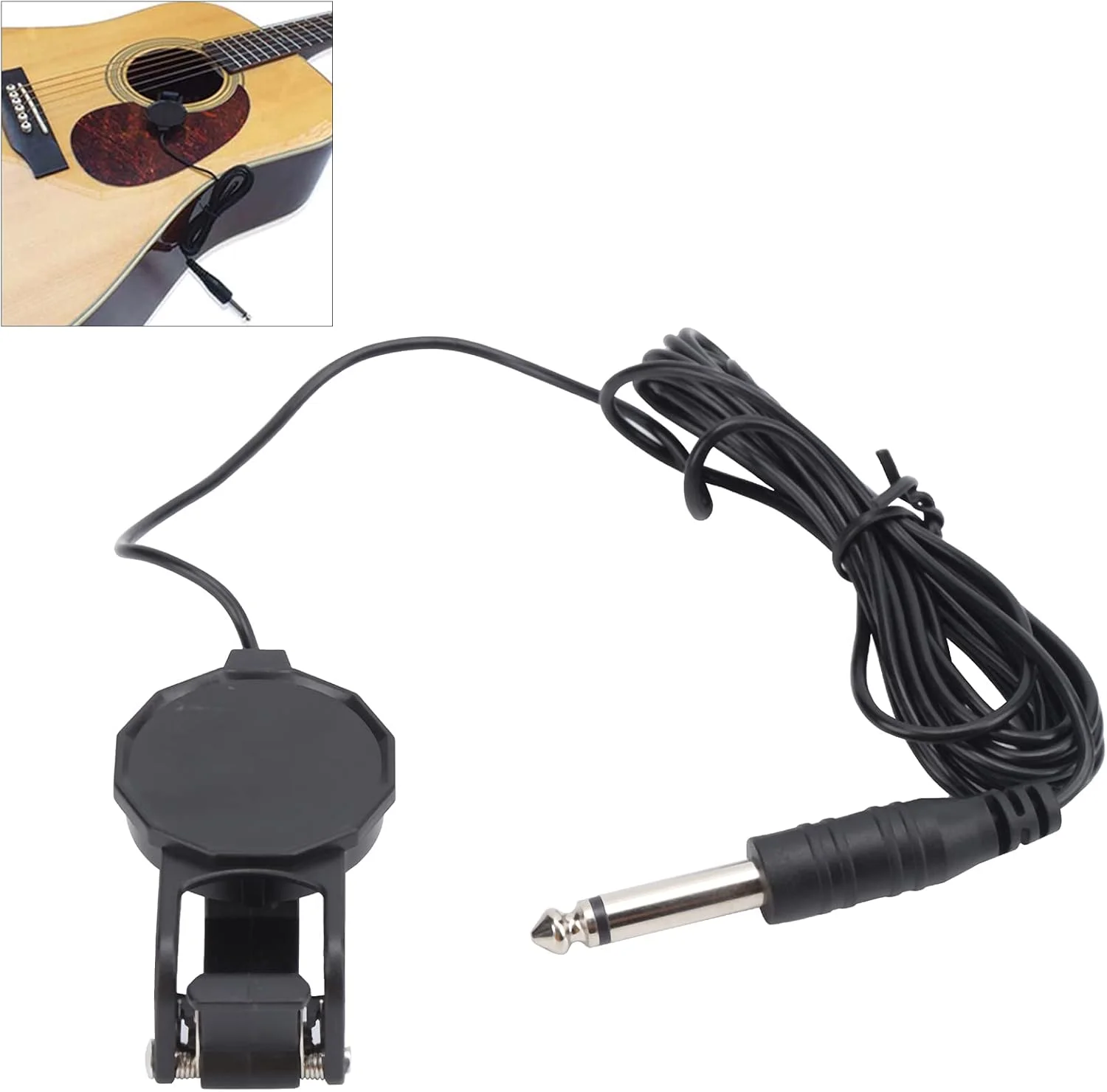 پیکاپ میکروفون پیزو ویولن گیتار آکوستیک یوکللی، استفاده آسان، پایدار، لوازم جانبی قابل حمل برای مهمانی ها و کنسرت ها