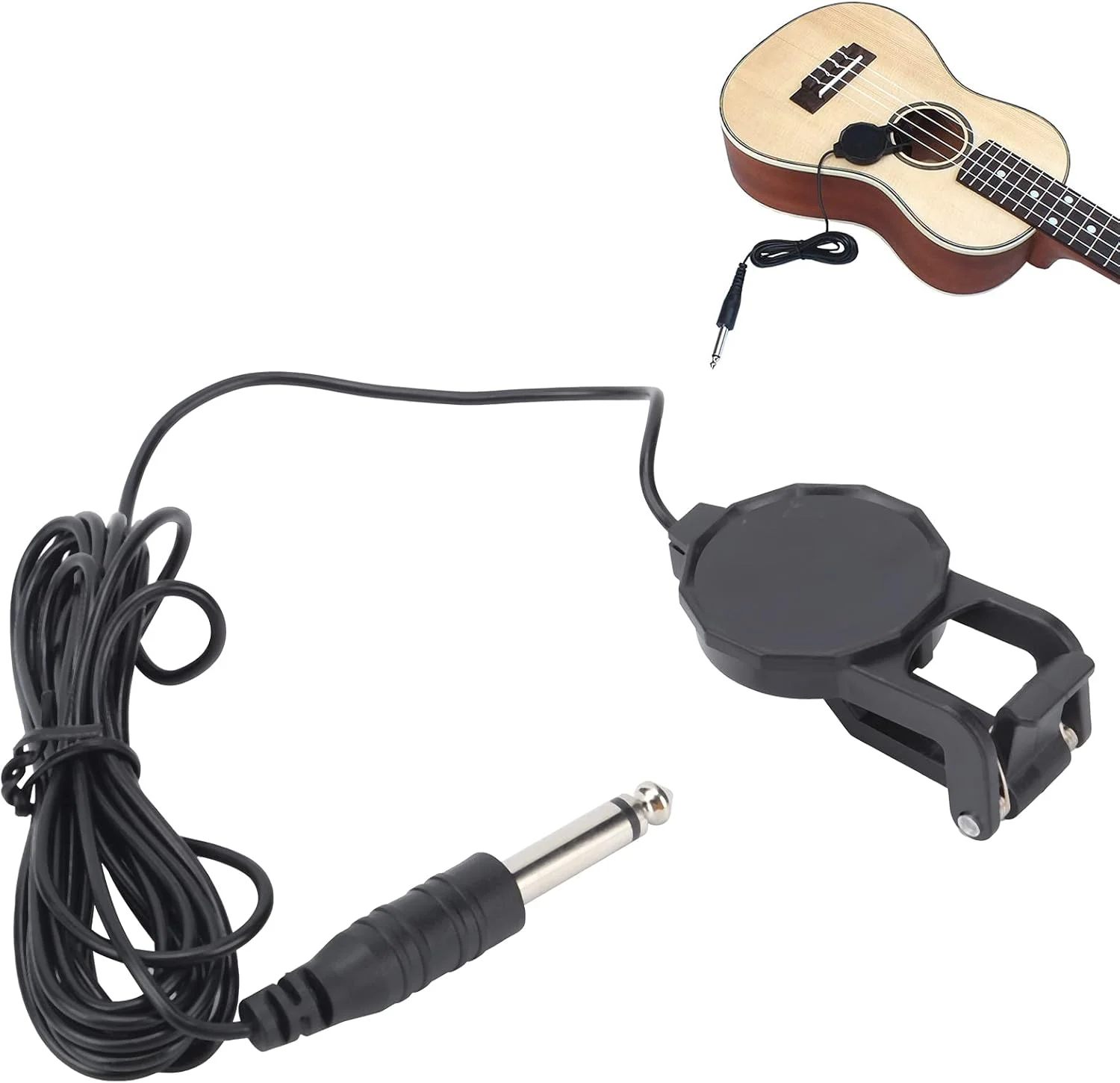 پیکاپ میکروفون پیزو ویولن گیتار آکوستیک یوکللی، استفاده آسان، پایدار، لوازم جانبی قابل حمل برای مهمانی ها و کنسرت ها
