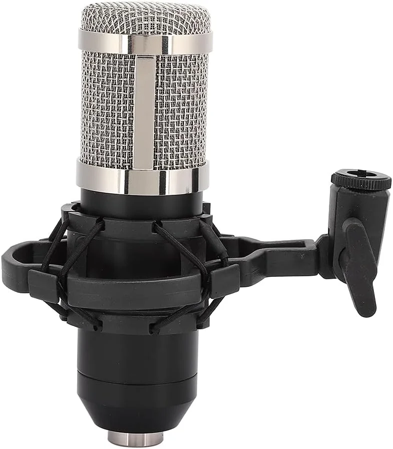 میکروفون کاندنسر سیم دار کامپیوتر GOWENIC با پایه ضد لرزش، میکروفون ضبط یک طرفه با حساسیت بالا، مناسب برای پخش زنده/کارائوکه/مصاحبه/استودیو