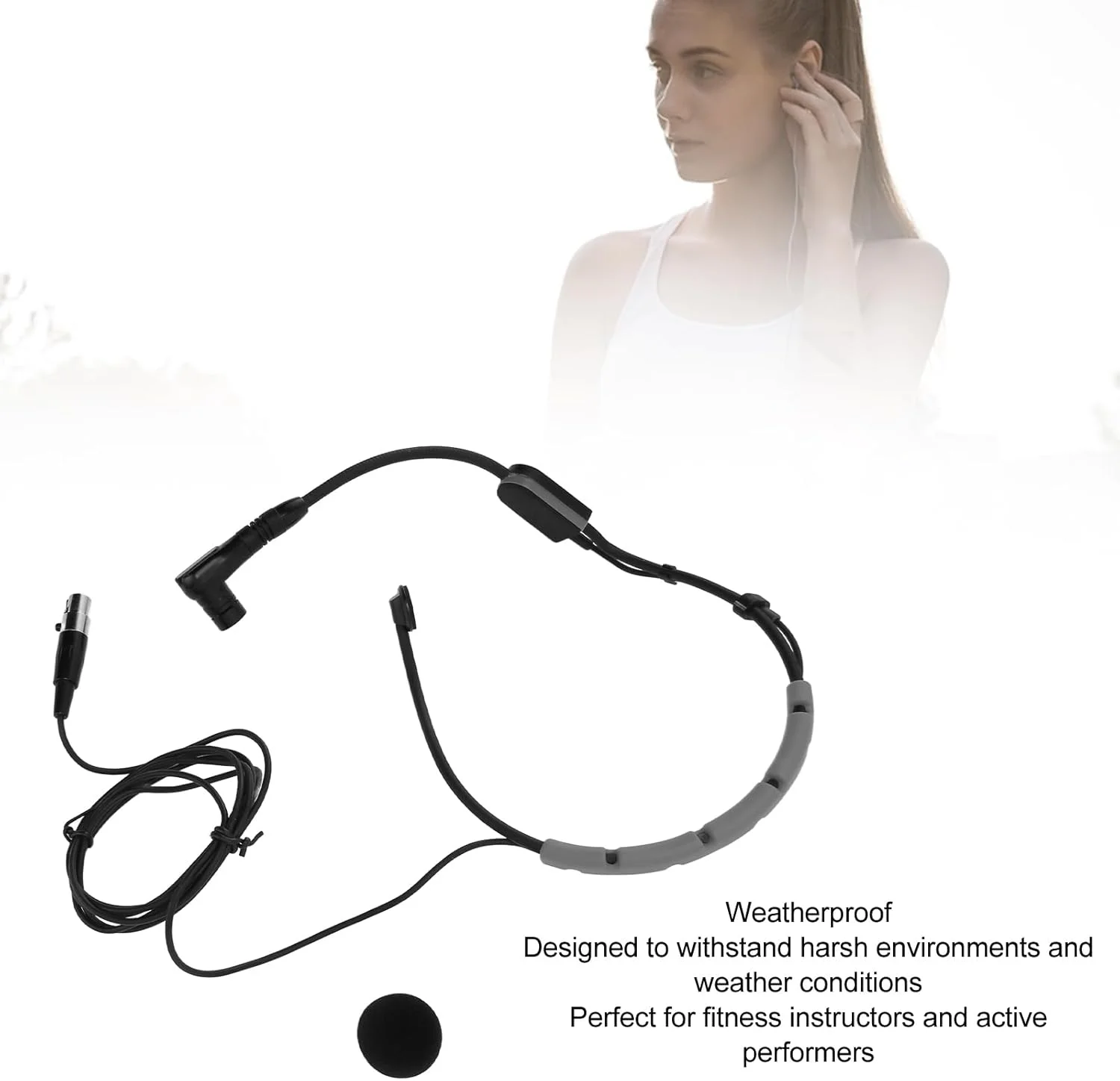 میکروفون تک گوشی GOWENIC، میکروفون کندانسور هدست با ساختار آبگریز و دریافت صدای شفاف برای PGA31 SM31 SM35 (خاکستری) میکروفون تک گوشی GOWENIC، میکروفون کندانسور هدست با ساختار آبگریز و دریافت صدای شفاف برای PGA31 SM31 SM35 (خاکستری)