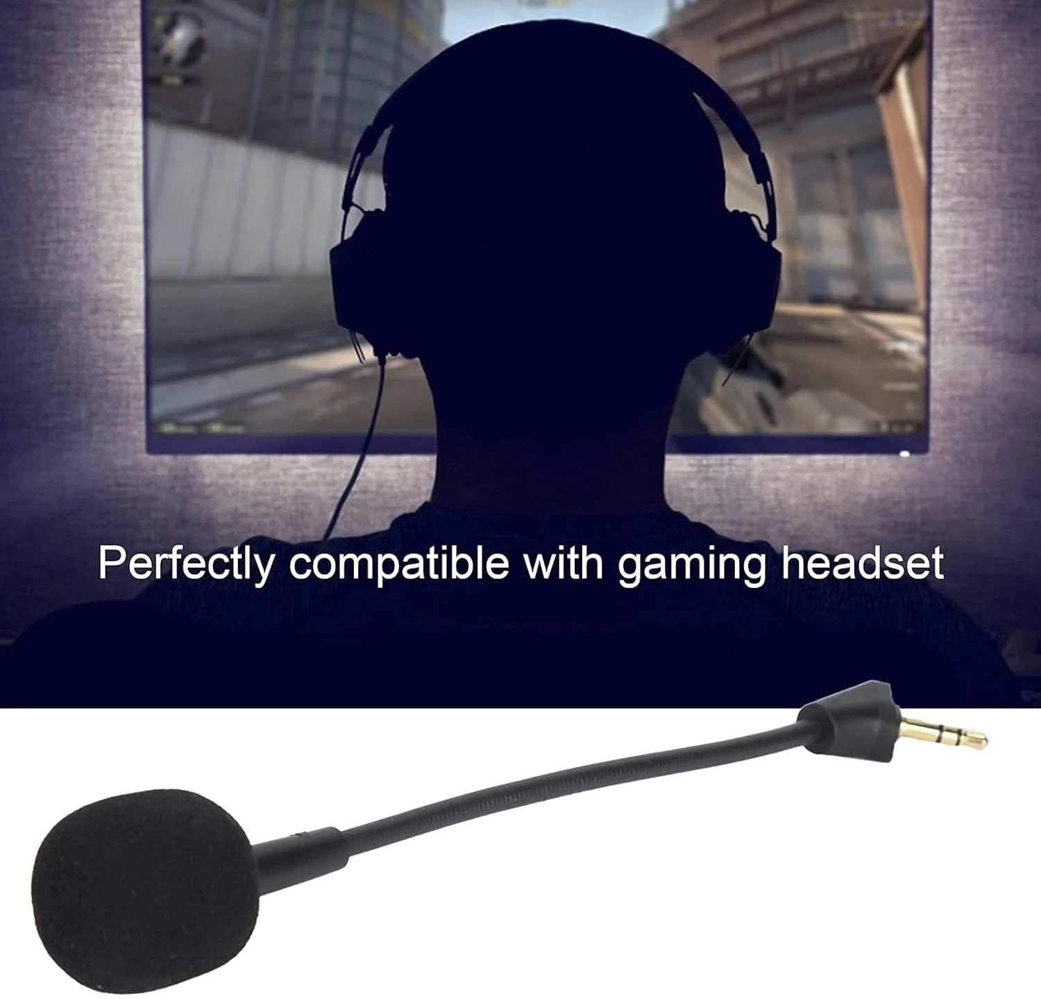 میکروفون کندانسور صوتی، میکروفون جایگزین هدست با قابلیت حذف نویز برای Kingston HyperX Cloud Alpha، اتصال 3.5 میلی‌متری