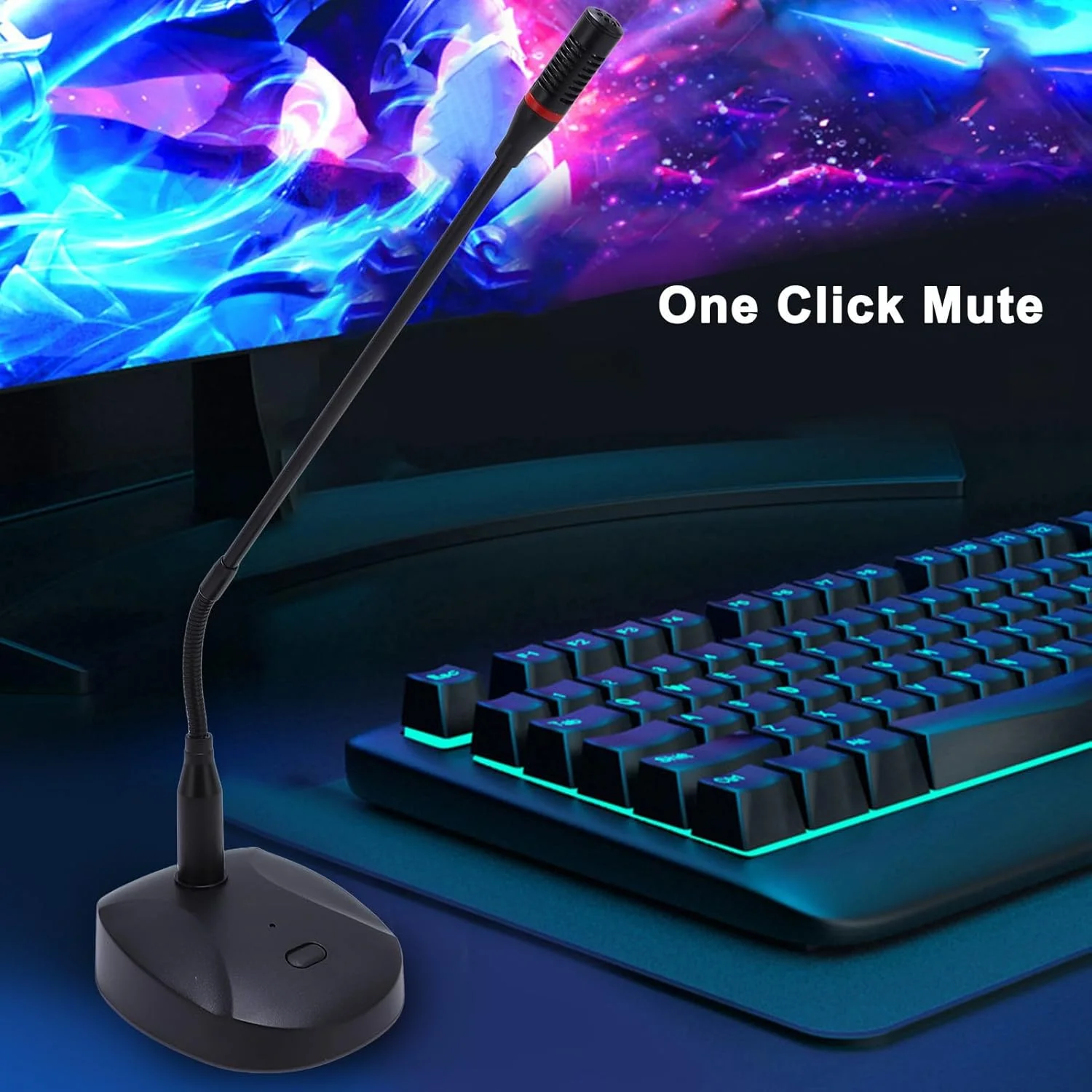 میکروفون گردن غازی، میکروفون رومیزی XLR کاندنسر با فوم بادگیر، میکروفون تریبونی قابل تنظیم با صدای شفاف برای سخنرانی ها، کنفرانس های ویدئویی و جلسات