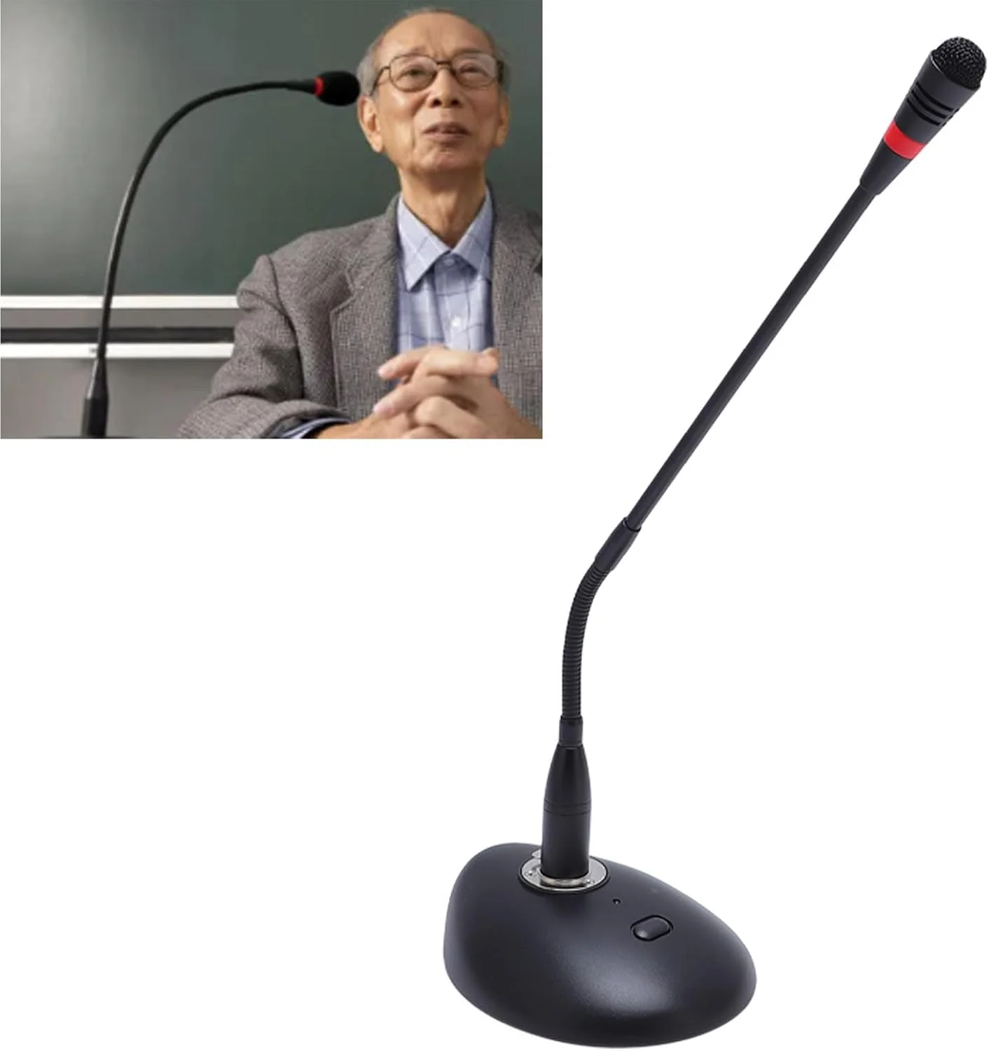 میکروفون کندانسور گردن غازی GOWENIC، صدای کاردیوئید حرفه ای برای سخنرانی ها، جنس ABS