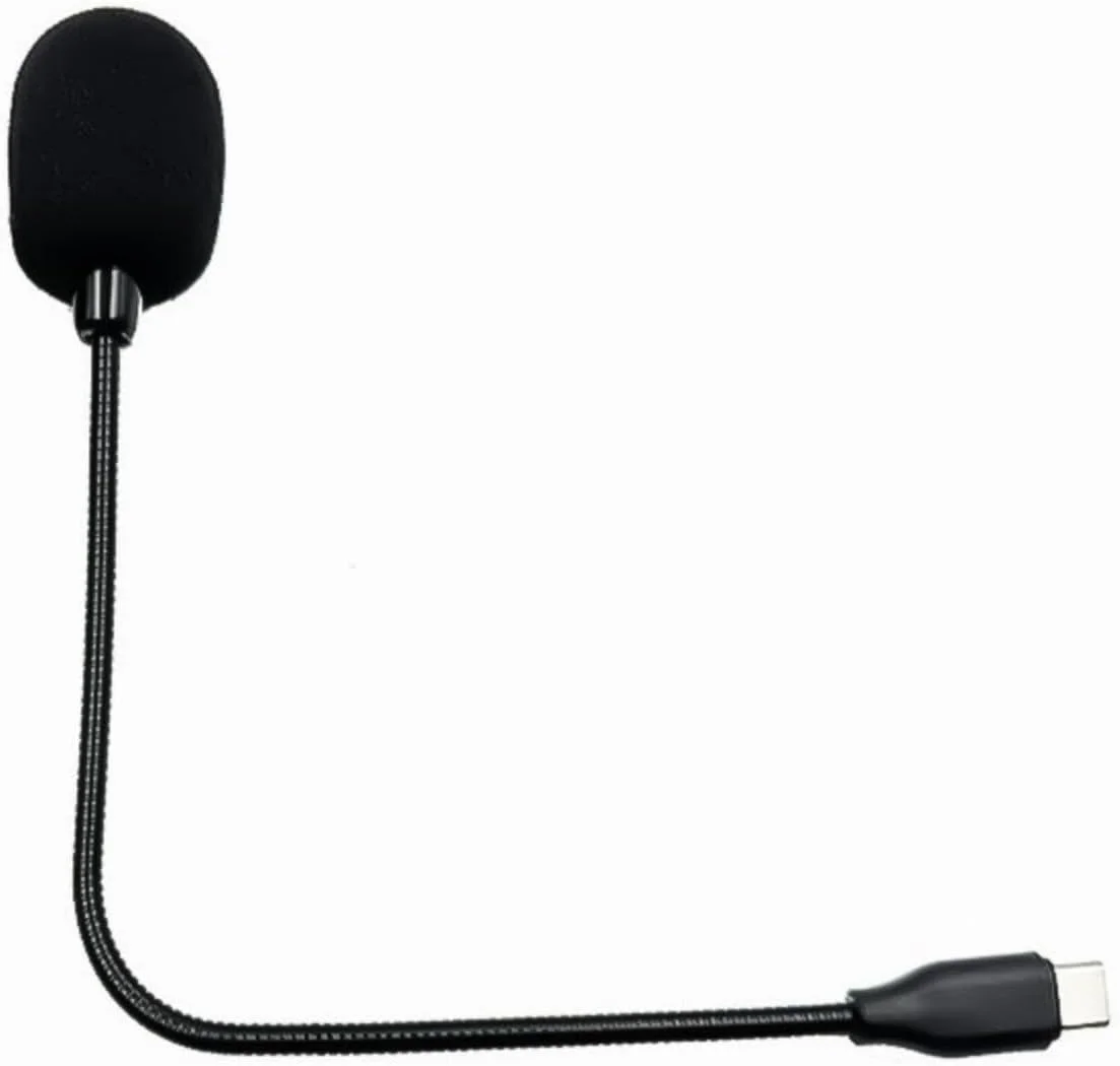 میکروفون گردن غازی تایپ C با تراشه IC داخلی، امپدانس 2.2 کیلواهم، کاهش نویز، روکش اسفنجی ضد باد، حساسیت بالا