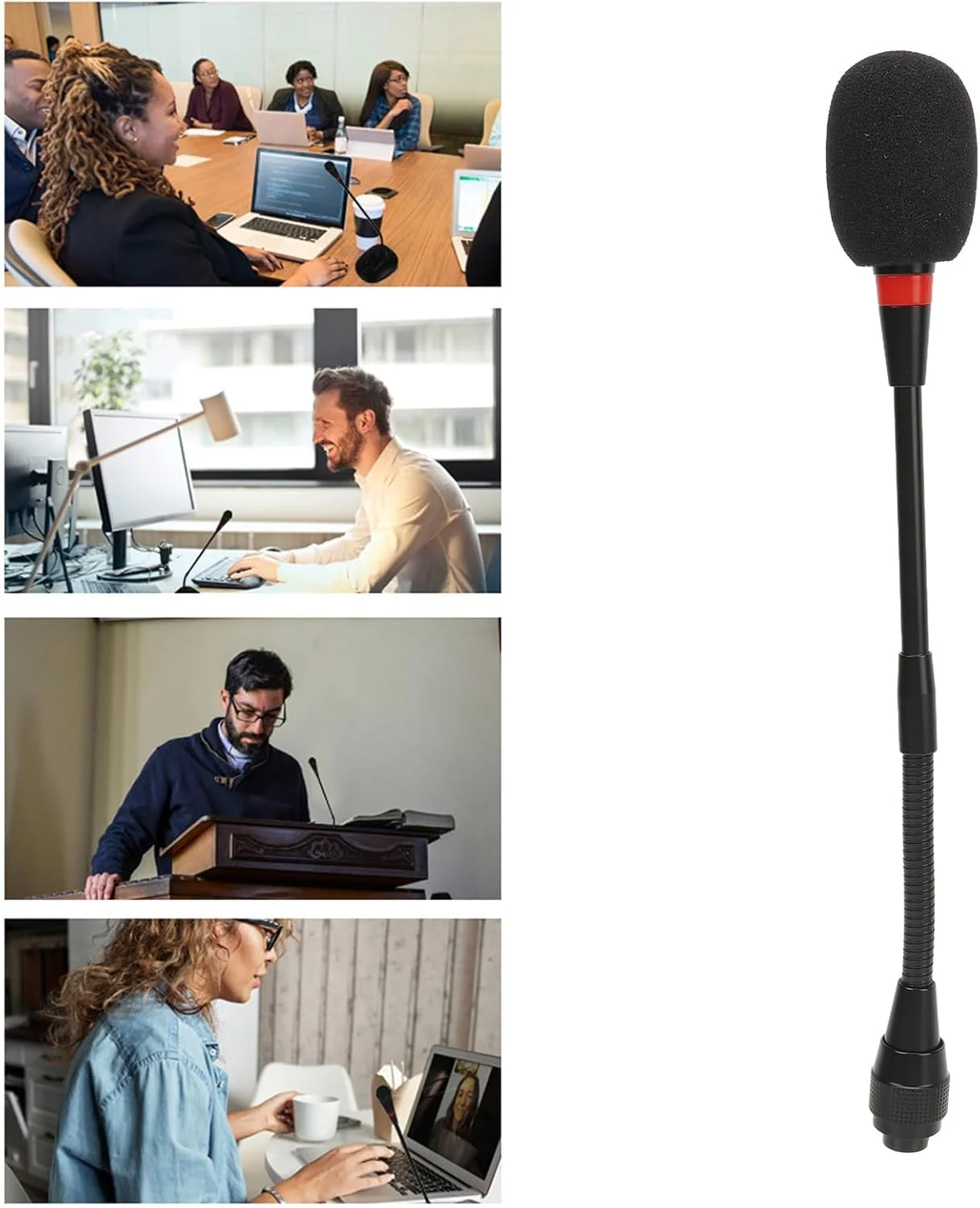 میکروفون گردن غازی، میکروفون کندانسور گردن غازی آلیاژ آلومینیوم برای جلسات