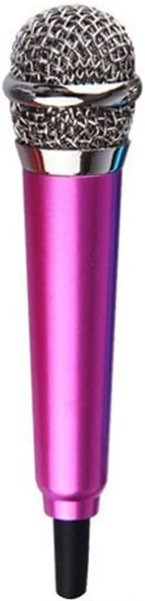 میکروفون آوازخوانی مینیاتوری قرمز رزی، تجهیزات میکروفون کندانسور مینی 3.5 میلی متری برای کارائوکه تلفن، میکروفون آوازخوانی، تجهیزات میکروفون دستی مینیاتوری برای تلفن همراه، لپ تاپ، نوت بوک
