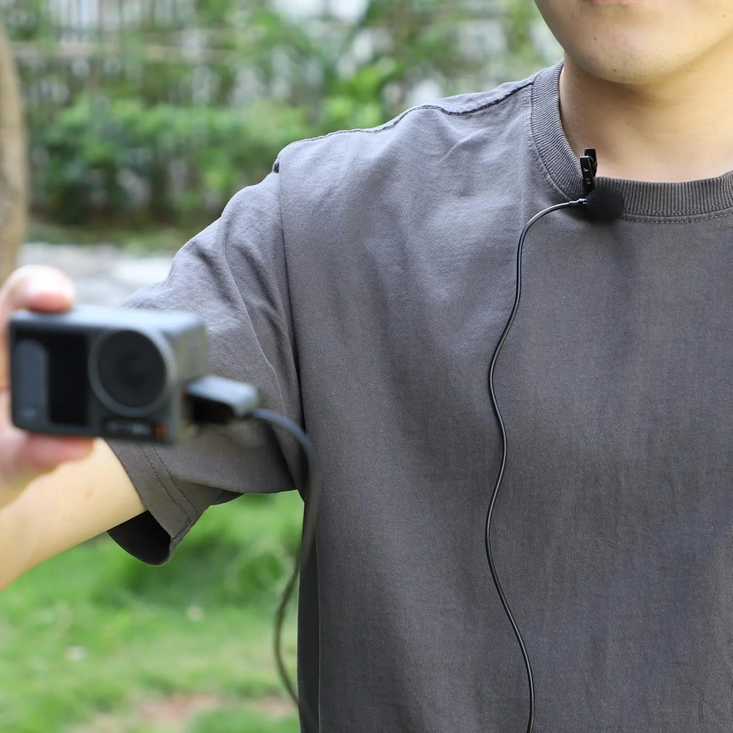 میکروفون یقه‌ای Fawoonu با اتصال Type-C، سازگار با ONE R/RS/X2/RS 1-inch 360 Edition Action 2/3، بدون نیاز به نصب