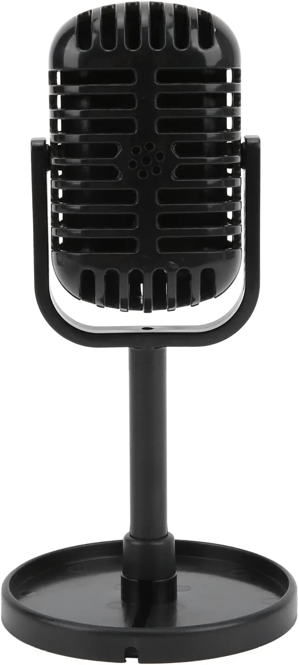 میکروفون قدیمی، میکروفون و پایه کلاسیک، لوازم جانبی عکاسی، میکروفون مناسب برای فیلمبرداری نمایش های رقص، (مشکی)