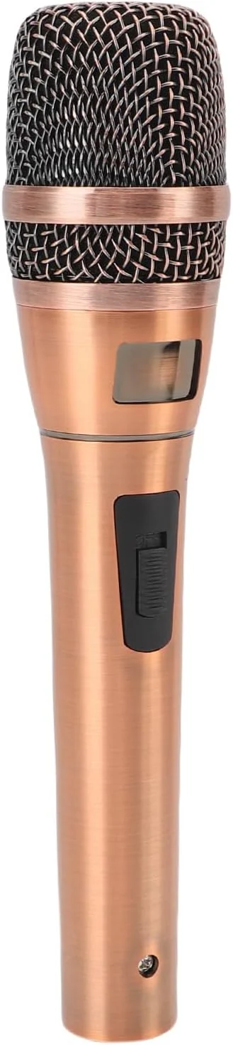 میکروفون داینامیک Fabater با الگوی دریافت صدای عالی برای استیج و خوانندگی در منزل، میکروفون سیم‌پیچ متحرک قوی برای بازتولید صدای واضح، رنگ مشکی