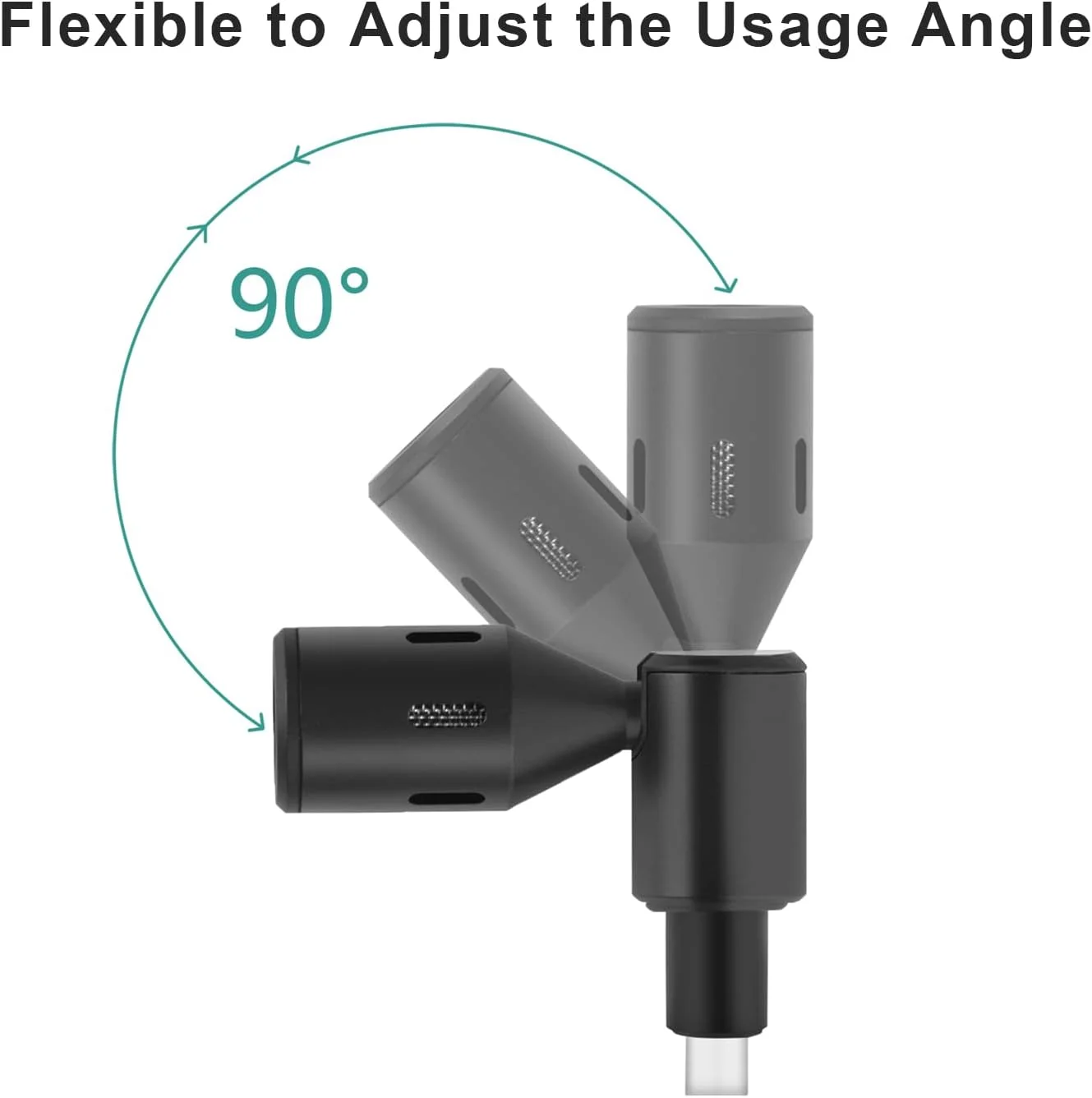 میکروفون مینی پلاگین گوشی هوشمند ertg، میکروفون موبایل با الگوی قطبی کاردیوئید، اتصال Type-C با زاویه 90 درجه قابل تنظیم به همراه 2 عدد بادگیر مناسب برای پخش زنده، ولاگ و خوانندگی آنلاین