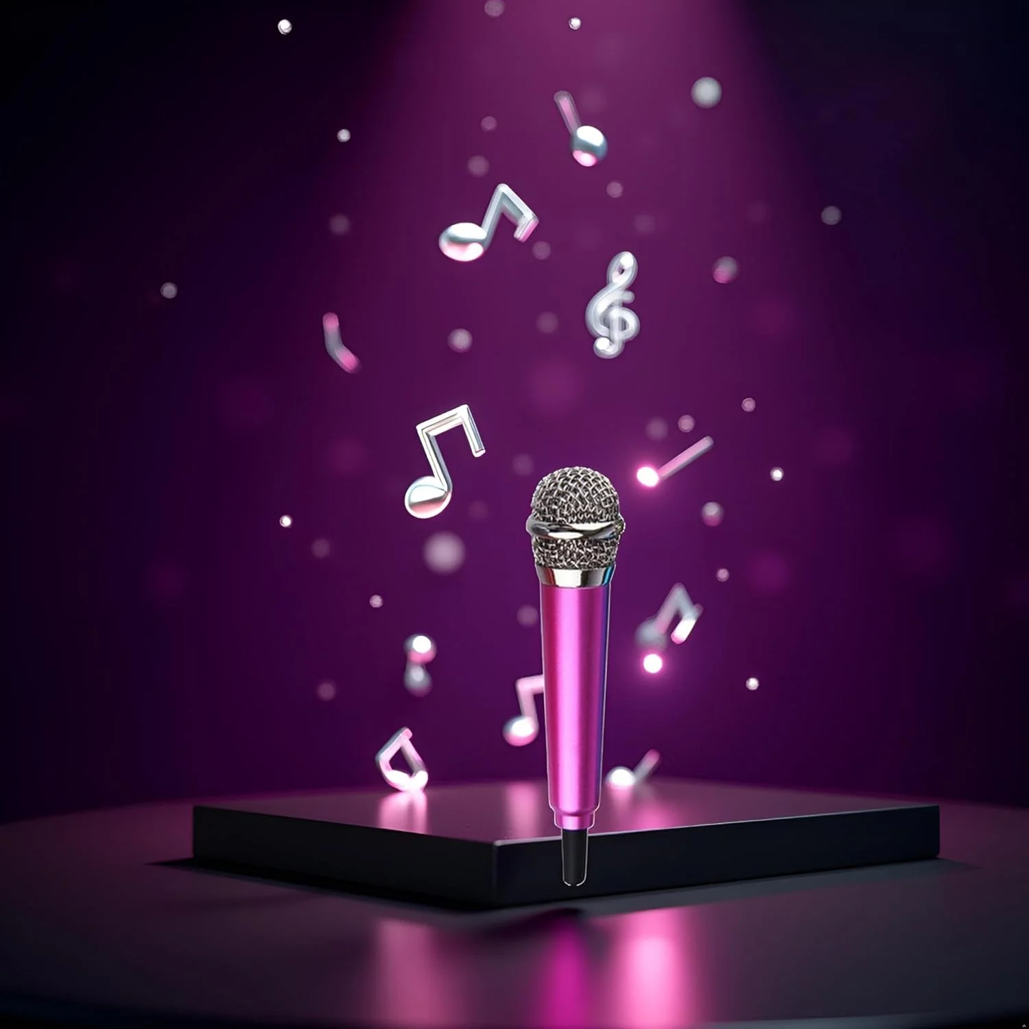 میکروفون آواز رومیزی کوچک رز قرمز: میکروفون کاندنسر مینی 3.5 میلی متری کارائوکه تلفن همراه با پایه، میکروفون های کاندنسر چند منظوره