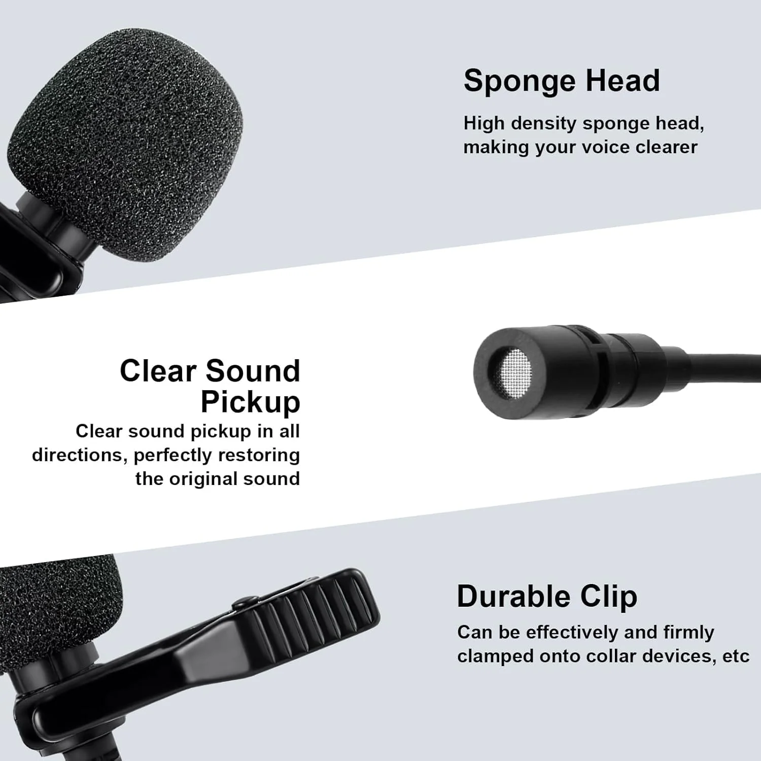 میکروفون یقه ای USB با طول 2 متر، اتصال آسان، میکروفون کندانسور همه جهته برای کامپیوتر، مک، لپ تاپ - عالی برای یوتیوب، اسکایپ، ضبط، پادکست و بازی