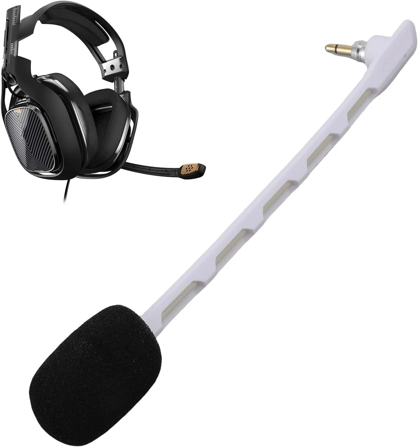 میکروفون جایگزین Elprico برای هدست گیمینگ TR، هدست های گیمینگ کامپیوتر PC، میکروفون کاهنده نویز جداشدنی 3.5 میلی متری (سفید)