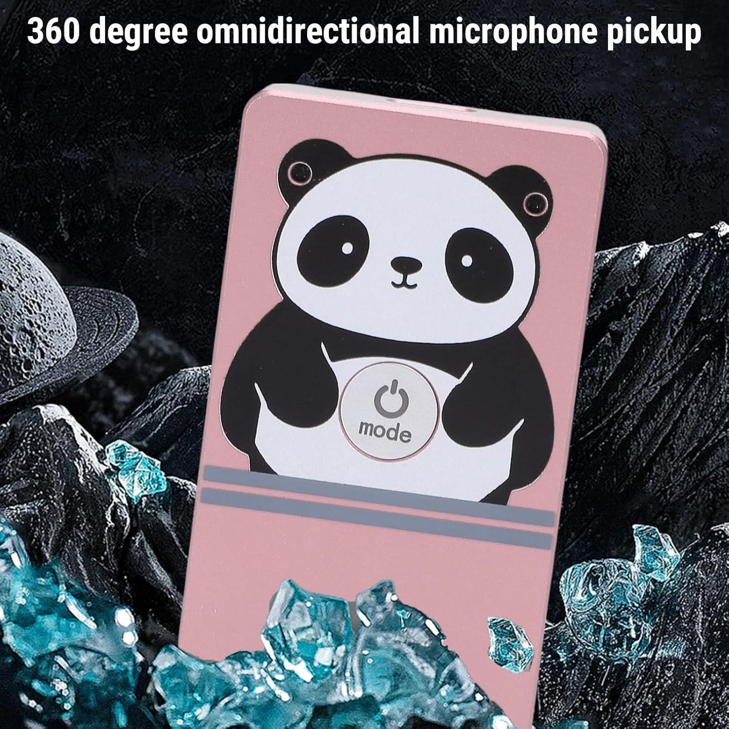 میکروفون USB الپریکو، میکروفون کامپیوتر 360 درجه همه جهته با قابلیت حذف نویز برای استریم، ضبط، بازی و تماس های ویدیویی (رزگلد)