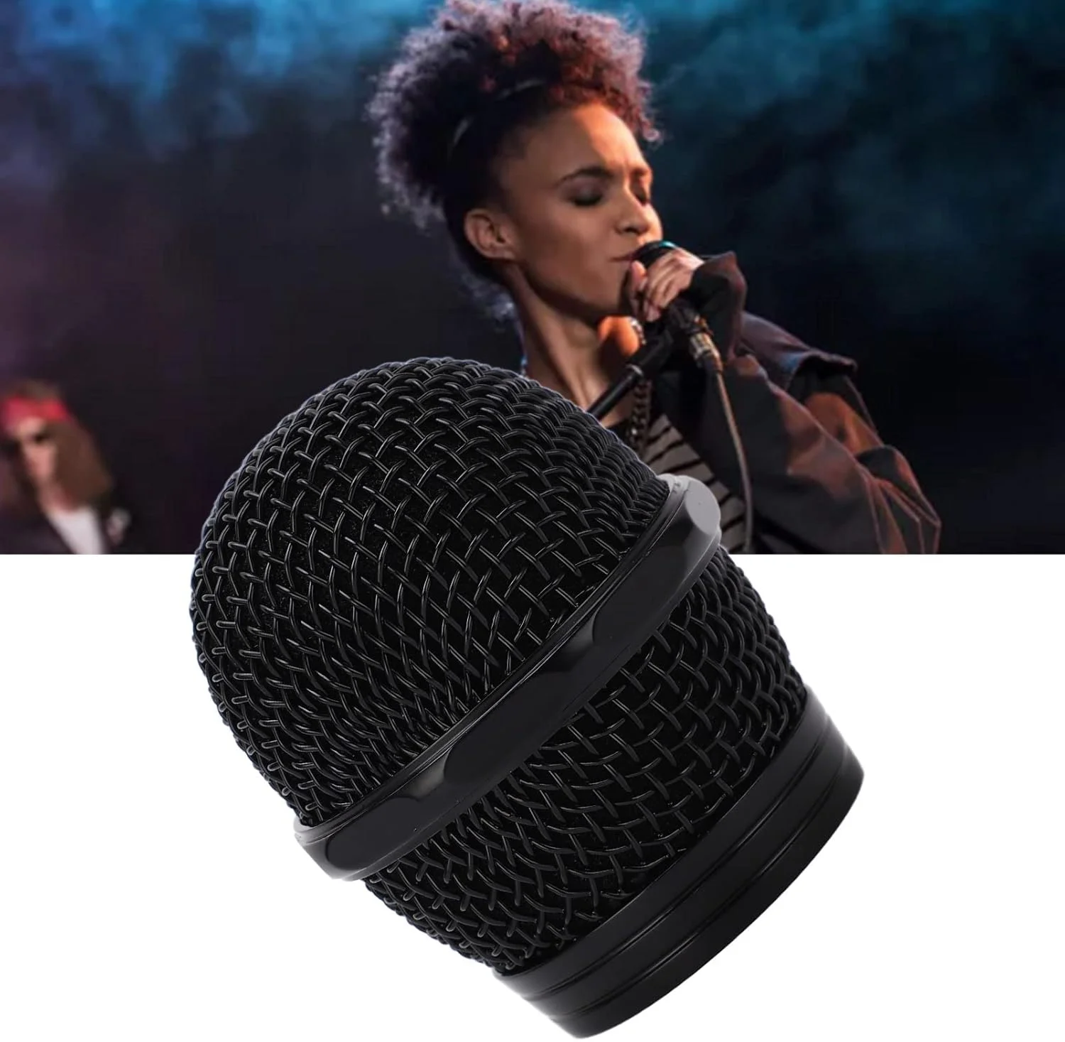 توری محافظ میکروفون Elprico، توری فلزی سر میکروفون، توری با رزوه استاندارد مناسب برای اکثر میکروفون های سیم دار و بی سیم