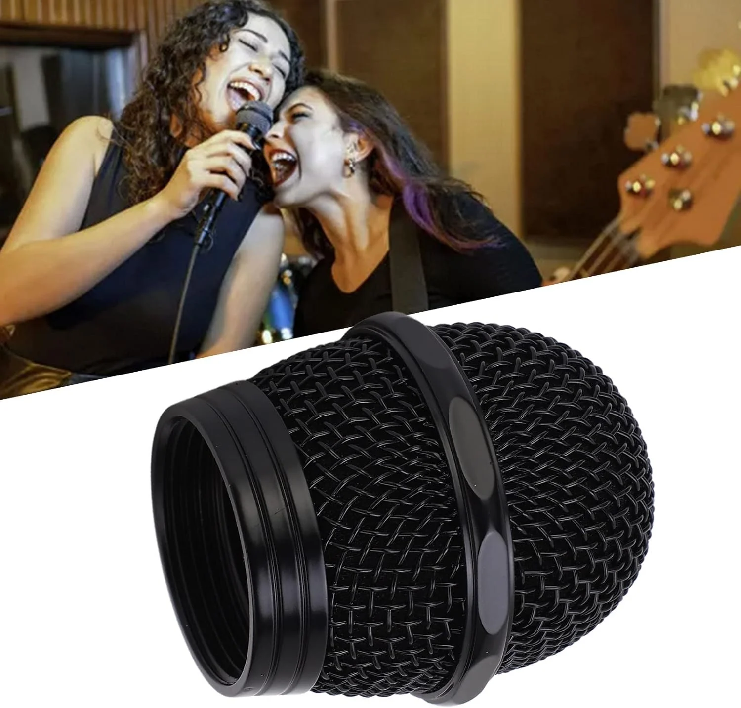 توری محافظ میکروفون Elprico، توری فلزی سر میکروفون، توری با رزوه استاندارد مناسب برای اکثر میکروفون های سیم دار و بی سیم