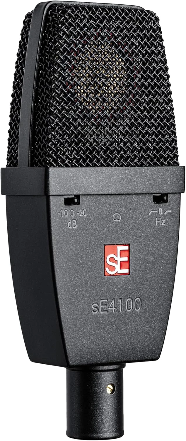 میکروفون کاندنسر کاردیود دیافراگم بزرگ وینتج اس ای الکترونیکس SE4100 به همراه لرزه گیر