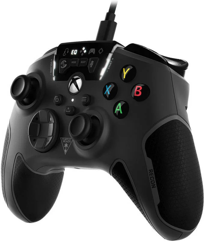 کنترلر Turtle Beach Recon، حالت Pro-Aim Focus، موتورهای Dual Rumble، 2 دکمه اکشن سریع قابل تنظیم، بازخورد لرزشی فراگیر، کابل Type-C جداشدنی 3 متری، پورت صوتی 3.5 میلی متری، مشکی | 59797