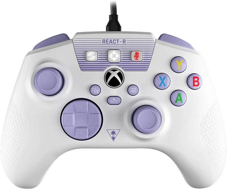 کنترلر Turtle Beach React-R، بازخورد لرزشی، کنترلهای پاسخگو، دستههای بافتدار ارگونومیک، دو دکمه عملکرد سریع قابل برنامهریزی، پورت صوتی 3.5 میلیمتری، کابل جداشدنی 2.5 متری، سفید / بنفش | 59329 کنترلر Turtle Beach React-R، بازخورد لرزشی، کنترلهای پاسخگو، دستههای بافتدار ارگونومیک، دو دکمه عملکرد سریع قابل برنامهریزی، پورت صوتی 3.5 میلیمتری، کابل جداشدنی 2.5 متری، سفید / بنفش | 59329