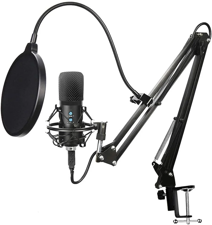 کیت میکروفون حرفه ای با بازوی معلق برای پخش زنده و ضبط صدا