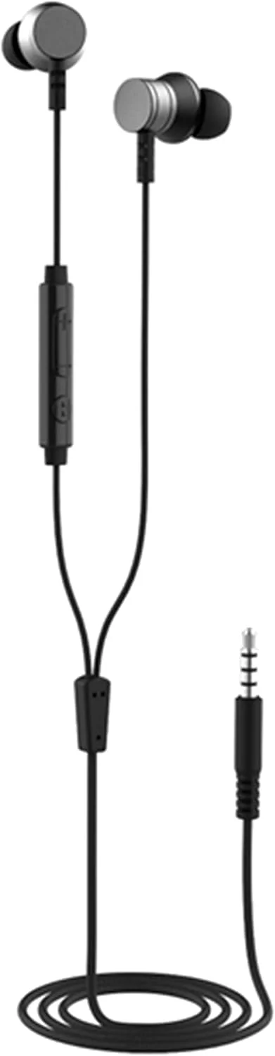 هدفون داخل گوشی سیم دار Elbe AU-P20-MIC با میکروفون - مشکی/نقره ای