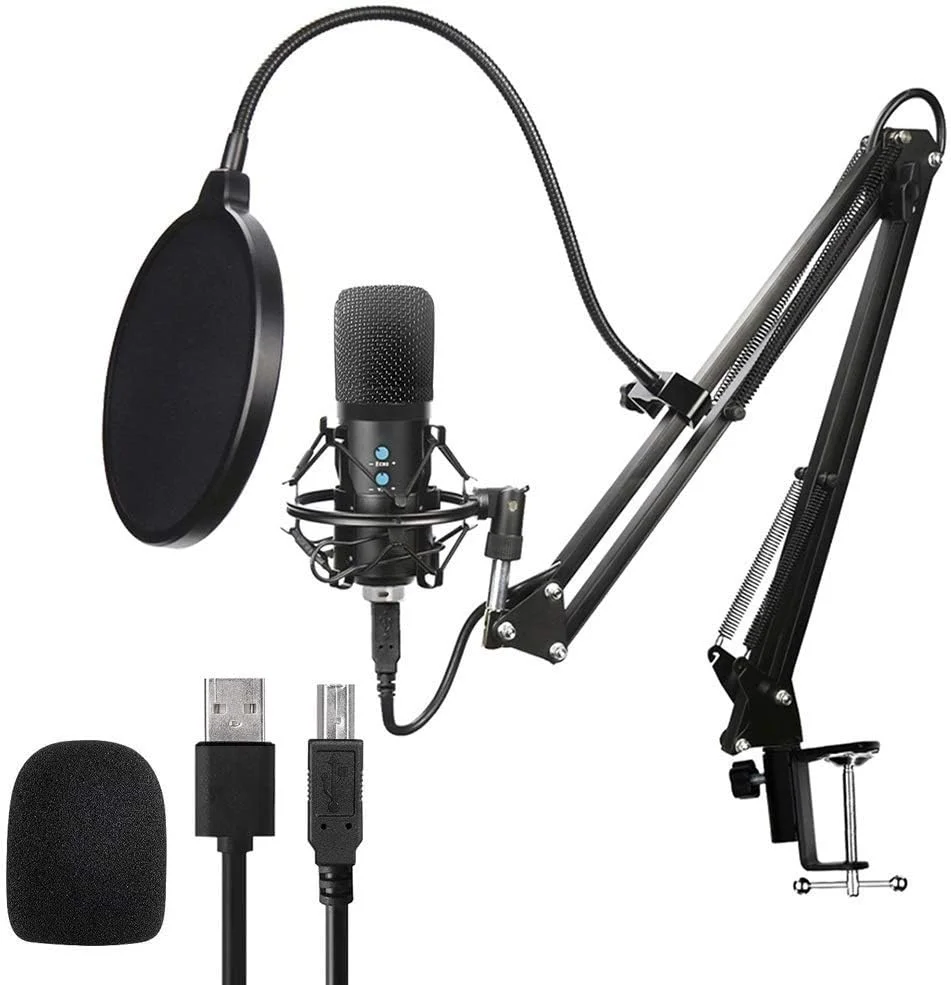 کیت میکروفون حرفه ای با بازوی معلق برای پخش زنده و ضبط صدا