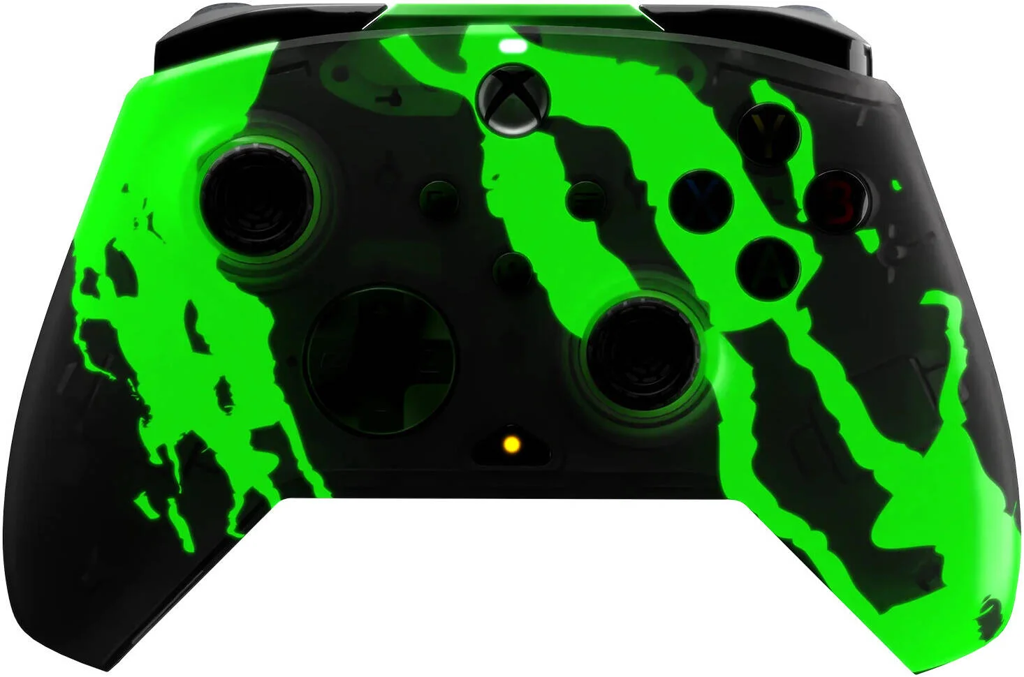 دسته بازی سیمی پیشرفته PDP برای ایکس باکس سری X|S، ایکس باکس وان و کامپیوتر | رنگ سبز درخشان | دارای دکمه های پدال پشتی | قابل تنظیم از طریق برنامه PDP | دارای مجوز رسمی از ایکس باکس | 049-023-JGR