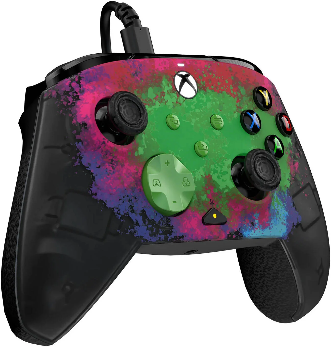 دسته بازی سیمی پیشرفته PDP برای Xbox Series X|S، Xbox One و PC | SPACE DUST REMATCH GLOW | دکمه های پدال پشتی | قابل تنظیم از طریق برنامه PDP | دارای مجوز رسمی از Xbox | 049-023-SPDT