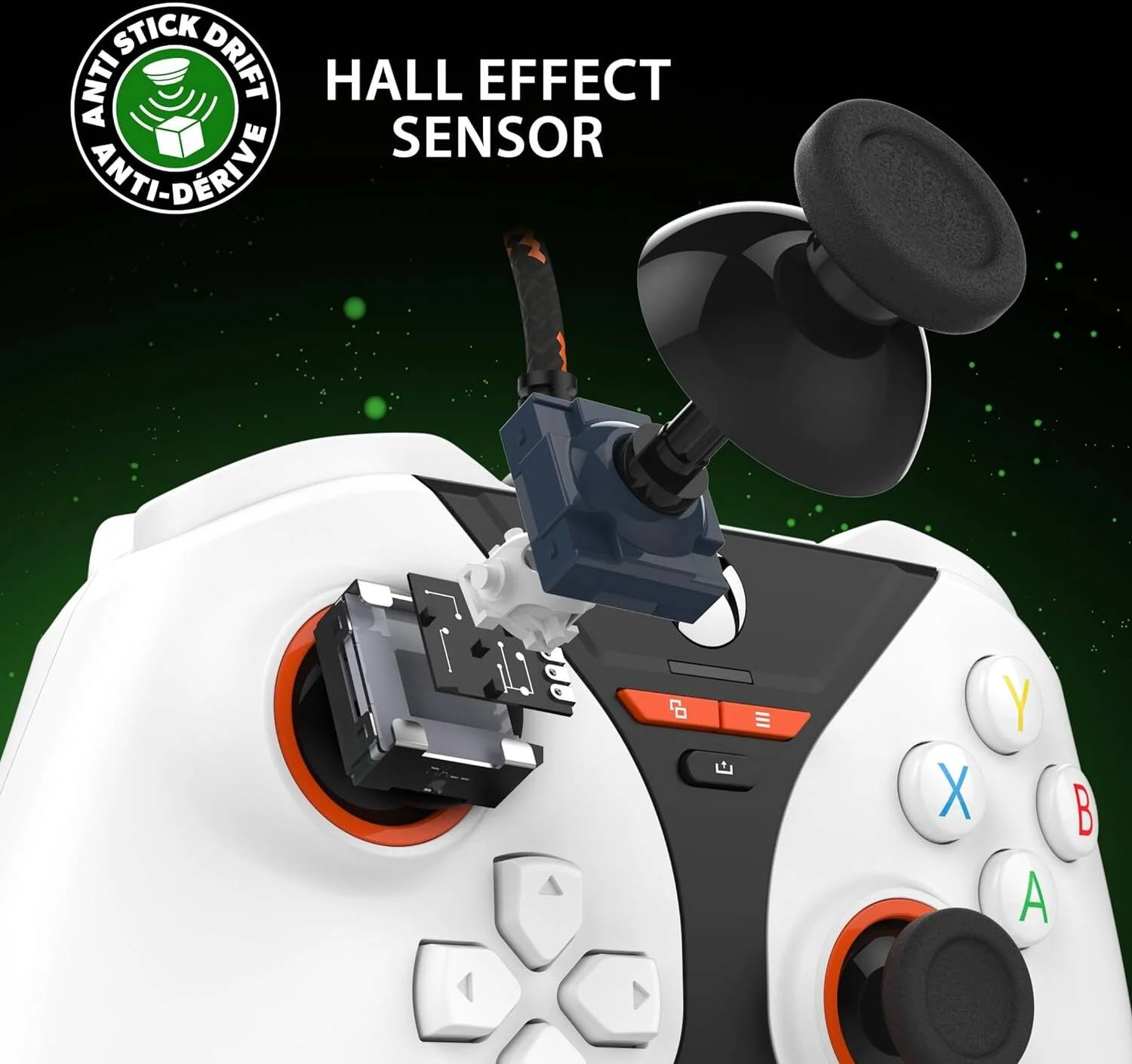 گیم پد سیمی Snakebyte Gamepad Pro X برای Xbox Series X|S، Xbox One و PC | سنسورهای اثر هال برای جوی استیک ها/ماشه های دقیق | دکمه های قابل تنظیم | کابل 3 متری | سفید | SB918858