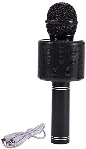 میکروفون بی سیم قابل حمل بلوتوثی کارائوکه خانگی، اسپیکر استریو، پخش کننده USB، استودیو KTV موسیقی آنلاین