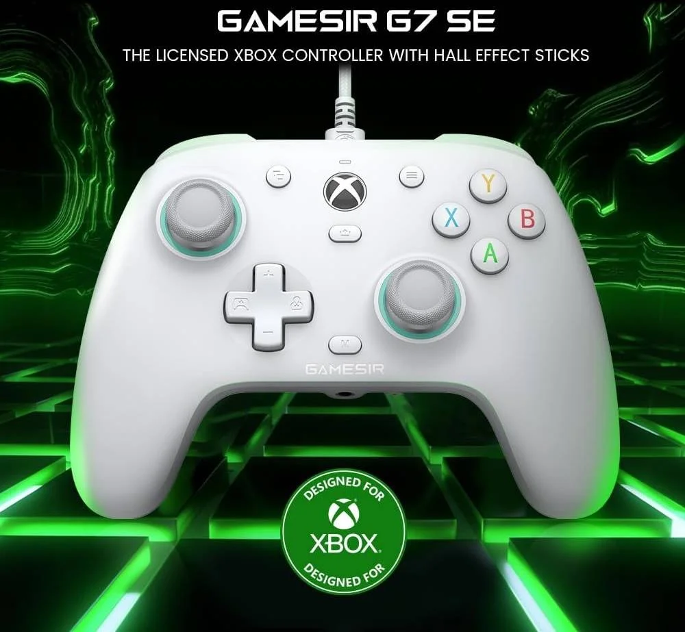 گیمپد سیمی GameSir G7 SE، برای PC، Xbox One، Xbox Series X|S، گیمپد بازی Plug and Play با جویاستیکهای Hall، تریگر Hall، جک صوتی 3.5 میلیمتری، سفید | G7SE-WH گیمپد سیمی GameSir G7 SE، برای PC، Xbox One، Xbox Series X|S، گیمپد بازی Plug and Play با جویاستیکهای Hall، تریگر Hall، جک صوتی 3.5 میلیمتری، سفید | G7SE-WH
