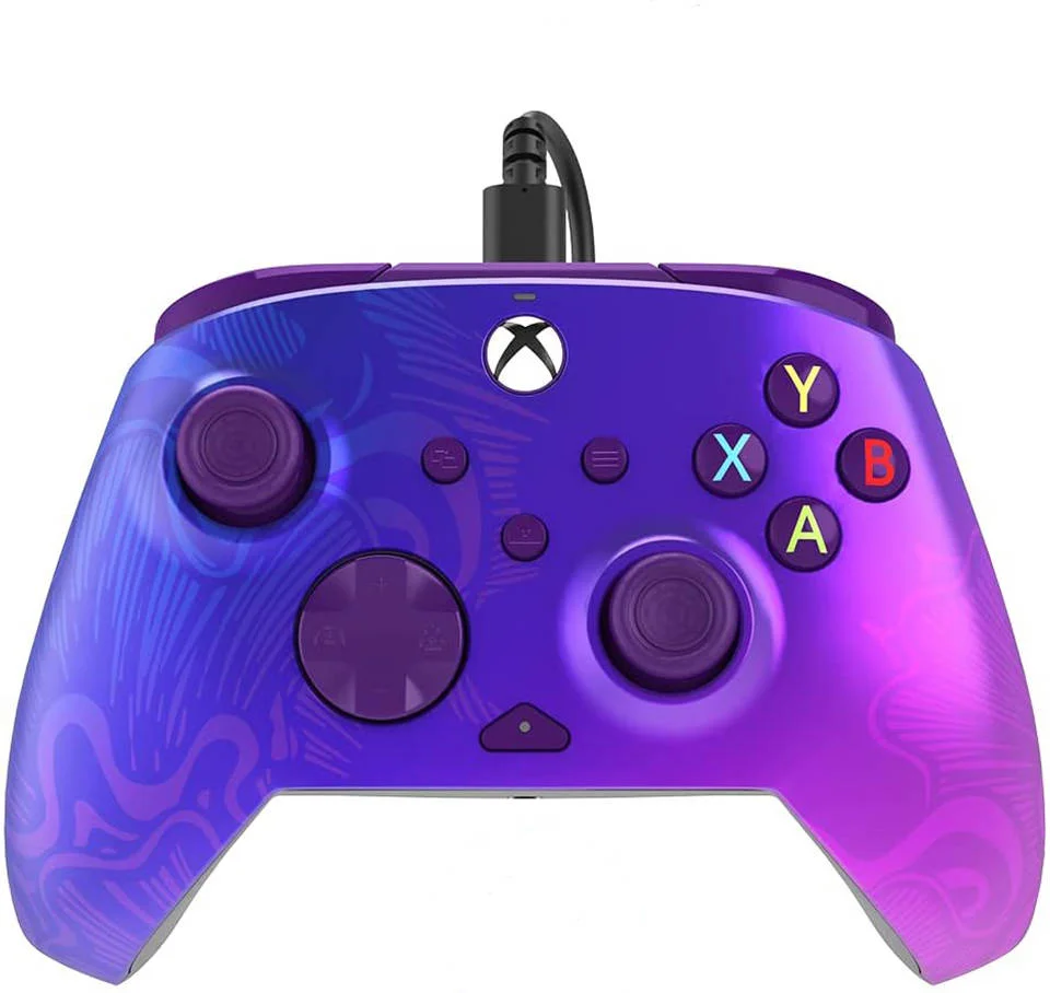 دسته بازی سیمی پیشرفته PDP Rematch، برای ایکس باکس سری X/S/ ایکس باکس وان و کامپیوتر، دارای دکمههای پدال پشتی، کنترلهای صوتی داخلی، کابل USB-C جداشدنی، طیف بنفش | 049-023-PF دسته بازی سیمی پیشرفته PDP Rematch، برای ایکس باکس سری X/S/ ایکس باکس وان و کامپیوتر، دارای دکمههای پدال پشتی، کنترلهای صوتی داخلی، کابل USB-C جداشدنی، طیف بنفش | 049-023-PF