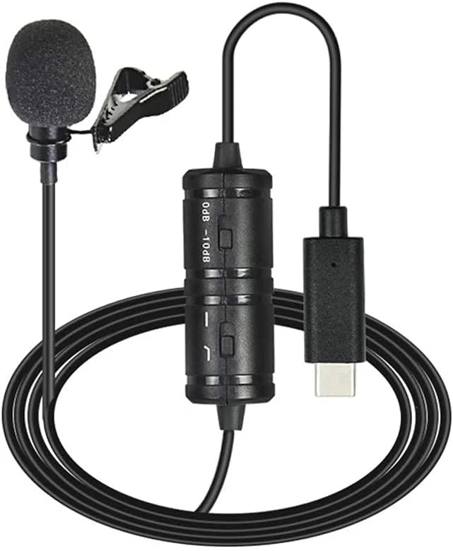 میکروفون یقه ای USB 6 متری، میکروفون کوچک اختصاصی موبایل برای ضبط زنده
