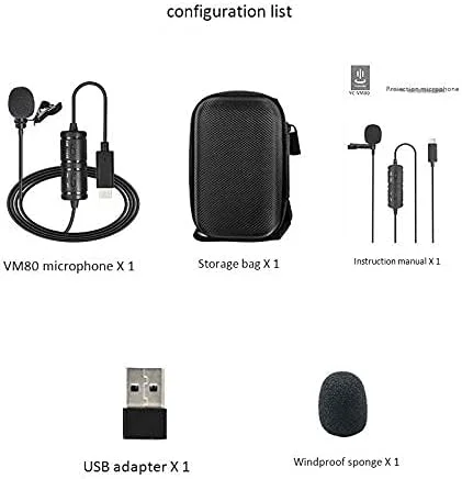 میکروفون یقه ای USB 6 متری، میکروفون کوچک اختصاصی موبایل برای ضبط زنده