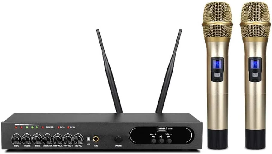 میکروفون کارائوکه خانگی بلوتوثی با افکت ریورب، میکروفون حرفه ای استودیویی مناسب تلویزیون و سیستم صوتی میکروفون کارائوکه خانگی بلوتوثی با افکت ریورب، میکروفون حرفه ای استودیویی مناسب تلویزیون و سیستم صوتی