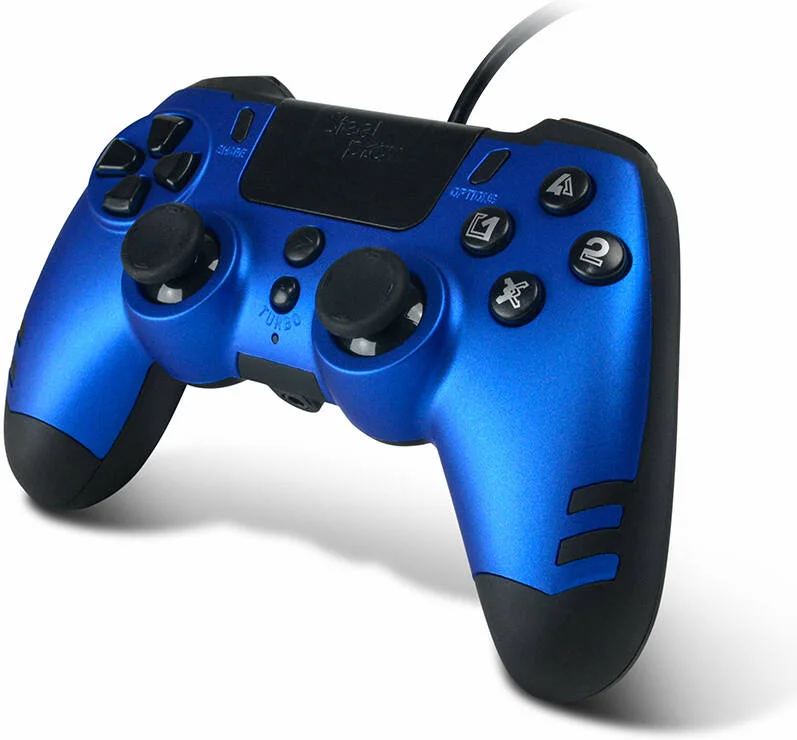 دسته بازی سیمی استیل پلی اسلیم پک مناسب پلی استیشن 4 / کامپیوتر - آبی یاقوتی - JVAMUL00150 دسته بازی سیمی استیل پلی اسلیم پک مناسب پلی استیشن 4 / کامپیوتر - آبی یاقوتی - JVAMUL00150