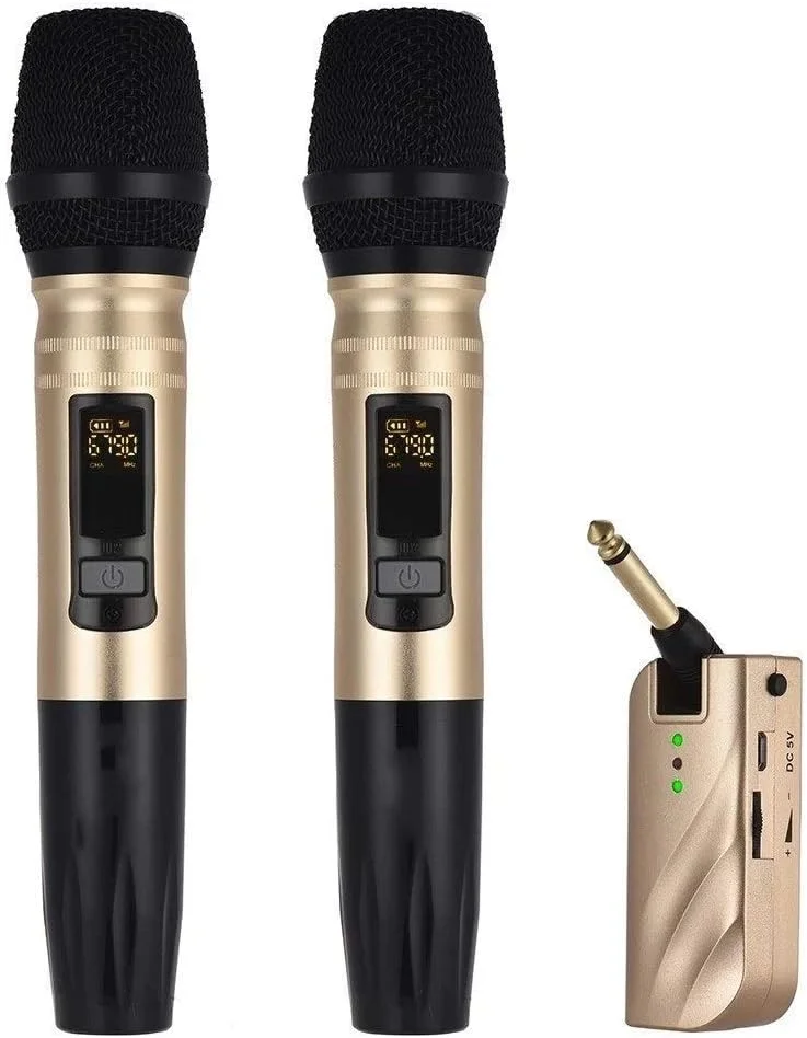 میکروفون دستی بی سیم، سیستم میکروفون دستی شامل 1 گیرنده و 1 میکروفون