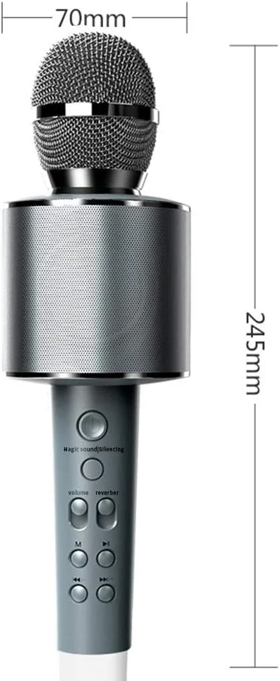 میکروفون کارائوکه لوازم اداری، میکروفون بلوتوثی آهنگ K، میکروفون صوتی بی سیم بلوتوثی یکپارچه مناسب برای پخش زنده و آواز خواندن