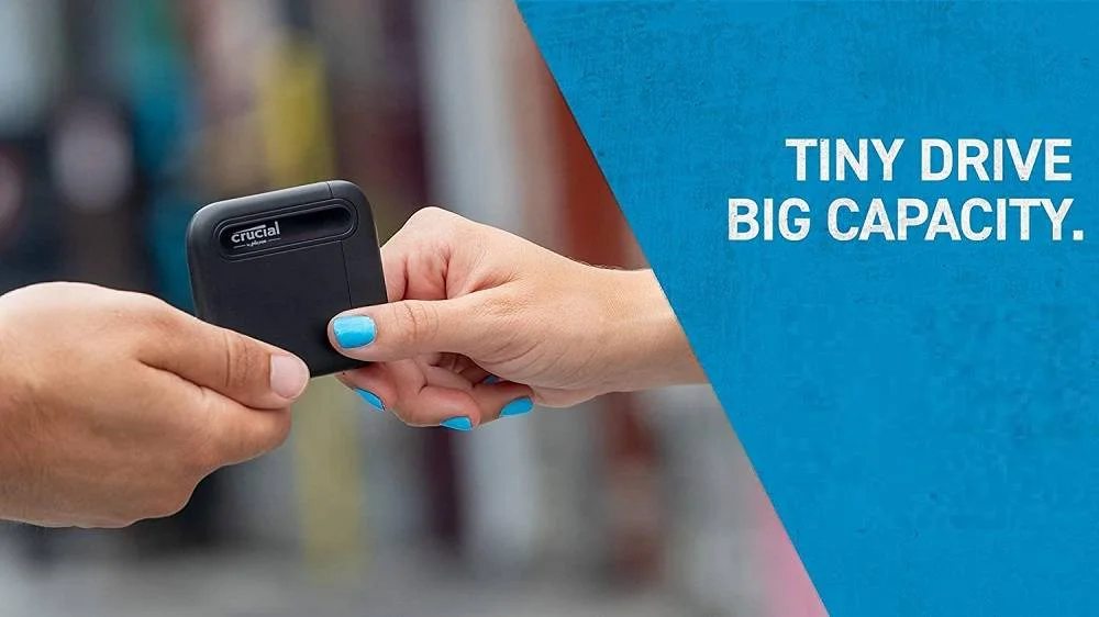 اس اس دی اکسترنال قابل حمل کروشیال X6، ظرفیت 500 گیگابایت، سرعت خواندن ترتیبی تا 540 مگابایت بر ثانیه، رابط USB 3.2 Gen-2 (10Gb/s)، مشکی | CT500X6SSD9