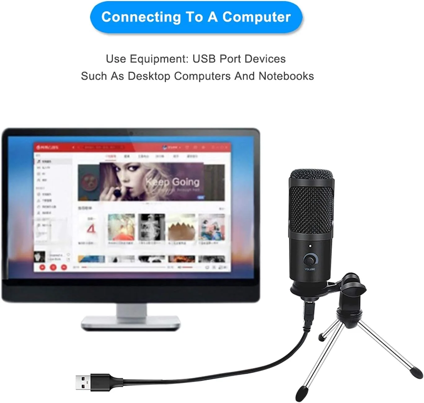 میکروفون کاندنسر USB، ست میکروفون ضبط فلزی قابل حمل با پایه سه پایه، میکروفون چت آنلاین کامپیوتر خانگی برای ضبط استودیویی آواز، کامپیوتر شخصی میکروفون کاندنسر USB، ست میکروفون ضبط فلزی قابل حمل با پایه سه پایه، میکروفون چت آنلاین کامپیوتر خانگی برای ضبط استودیویی آواز، کامپیوتر شخصی