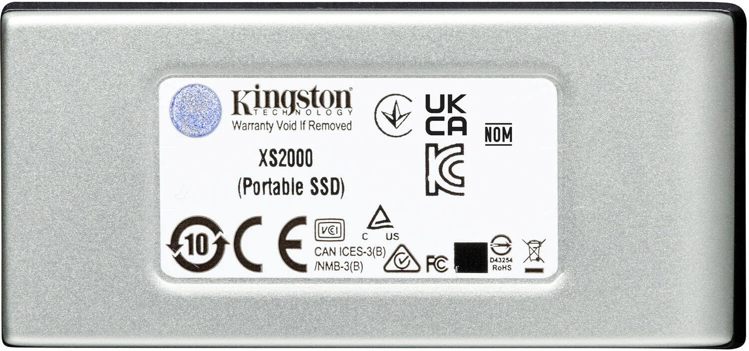 کینگستون XS2000 4 ترابایت SSD اکسترنال قابل حمل با USB-C، اندازه جیبی USB 3.2 Gen 2، سرعت انتقال داده تا 2000 مگابایت بر ثانیه، تغذیه از طریق گذرگاه، مقاوم در برابر آب و گرد و غبار IP55، سازگار با ویندوز و مک | SXS2000/4000G
