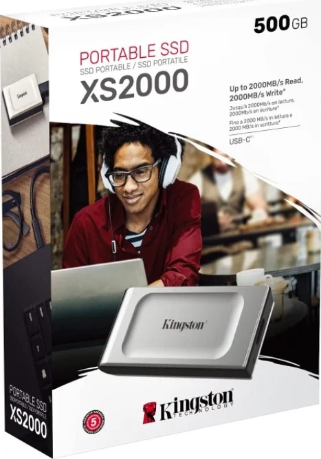 حافظه اس اس دی اکسترنال کینگستون XS2000 با ظرفیت 500 گیگابایت، پرسرعت و قابل حمل، با پورت USB-C، سایز جیبی، USB 3.2 Gen 2x2، سرعت خواندن و نوشتن تا 2000 مگابایت بر ثانیه | SXS2000/500G حافظه اس اس دی اکسترنال کینگستون XS2000 با ظرفیت 500 گیگابایت، پرسرعت و قابل حمل، با پورت USB-C، سایز جیبی، USB 3.2 Gen 2x2، سرعت خواندن و نوشتن تا 2000 مگابایت بر ثانیه | SXS2000/500G