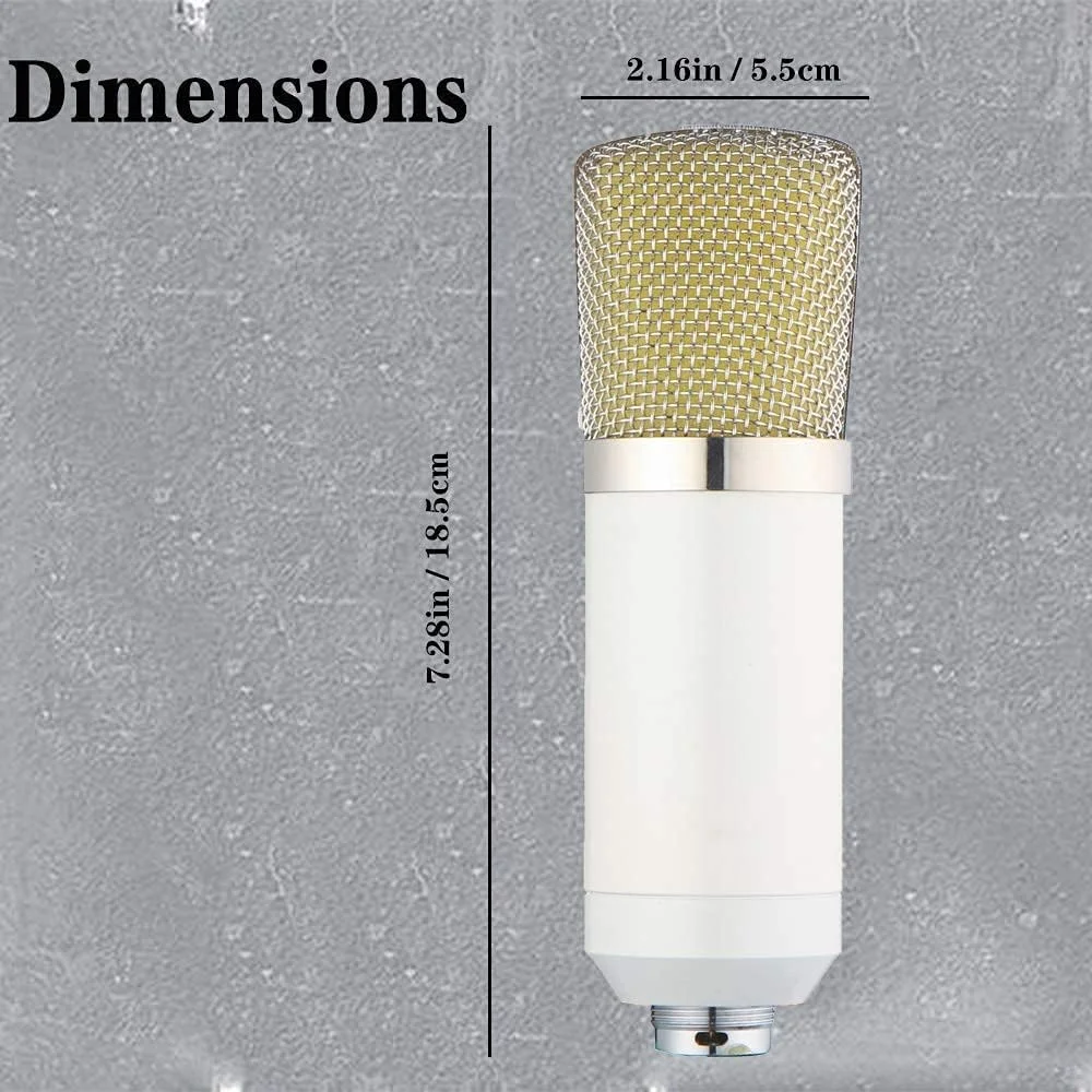 کیت میکروفون کاندنسر BM-700، میکروفون گیمینگ، میکروفون PC به 3.5 میلی‌متری با بازوی قیچی تعلیق قابل تنظیم، لرزه‌گیر، برای ضبط استودیویی و پخش
