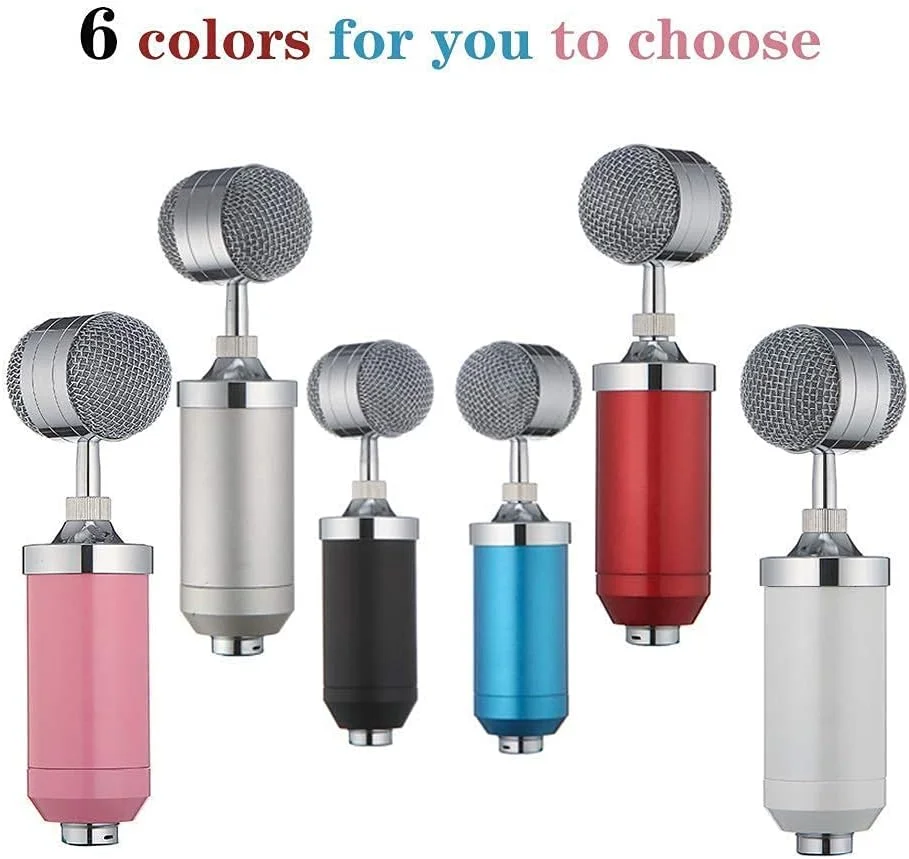 کیت میکروفون کاندنسر، میکروفون گیمینگ، میکروفون پادکست PC به 3.5 میلی‌متری با بازوی قیچی تعلیق قابل تنظیم، برای ضبط استودیویی و پخش