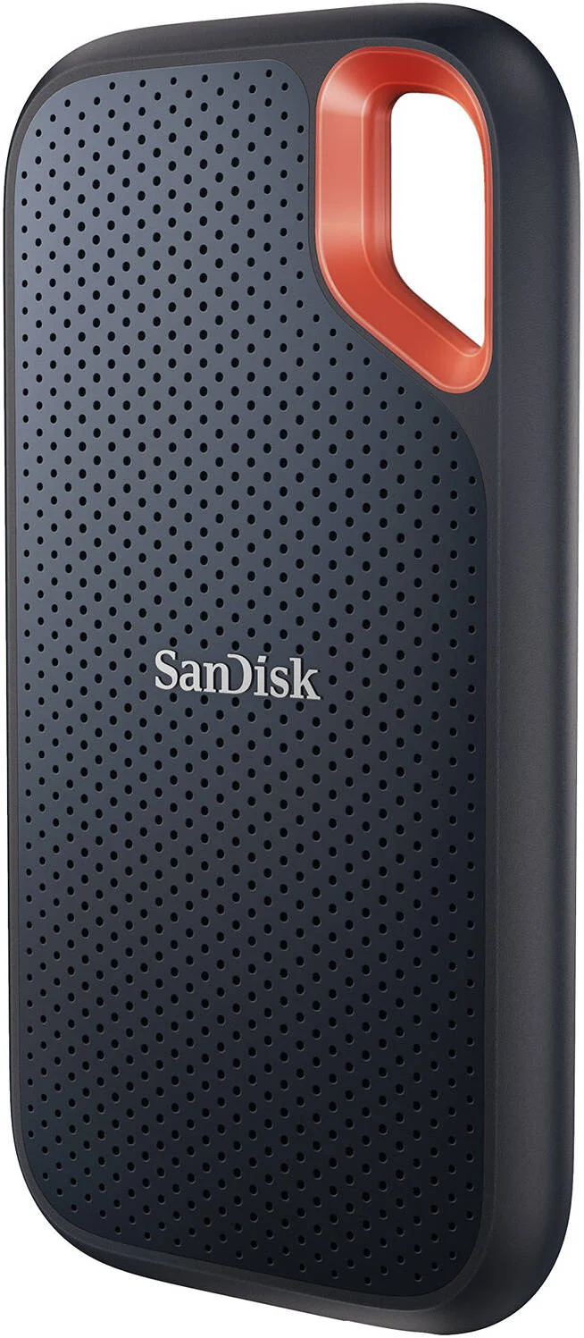 اس اس دی اکسترنال قابل حمل 1 ترابایتی SanDisk Extreme V2، سرعت خواندن تا 1050 مگابایت بر ثانیه و سرعت نوشتن تا 1000 مگابایت بر ثانیه، USB 3.2 Gen 2 Type-C، رمزگذاری AES 256 بیتی، حلقه کارابین، IP55، مشکی - نارنجی | SDSSDE61-1T00-G25 اس اس دی اکسترنال قابل حمل 1 ترابایتی SanDisk Extreme V2، سرعت خواندن تا 1050 مگابایت بر ثانیه و سرعت نوشتن تا 1000 مگابایت بر ثانیه، USB 3.2 Gen 2 Type-C، رمزگذاری AES 256 بیتی، حلقه کارابین، IP55، مشکی - نارنجی | SDSSDE61-1T00-G25