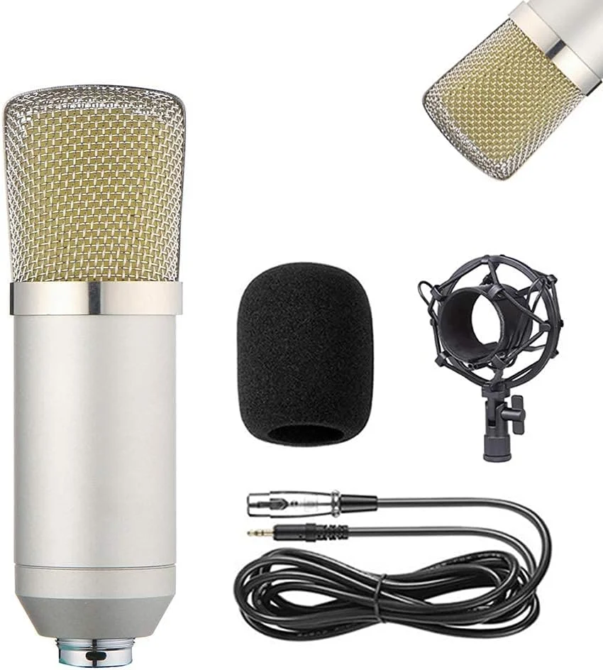 کیت میکروفون کاندنسر BM-700، میکروفون گیمینگ، میکروفون پادکست PC به 3.5 میلیمتر با میکروفون قابل تنظیم، لرزهگیر، برای ضبط استودیویی و پخش کیت میکروفون کاندنسر BM-700، میکروفون گیمینگ، میکروفون پادکست PC به 3.5 میلیمتر با میکروفون قابل تنظیم، لرزهگیر، برای ضبط استودیویی و پخش