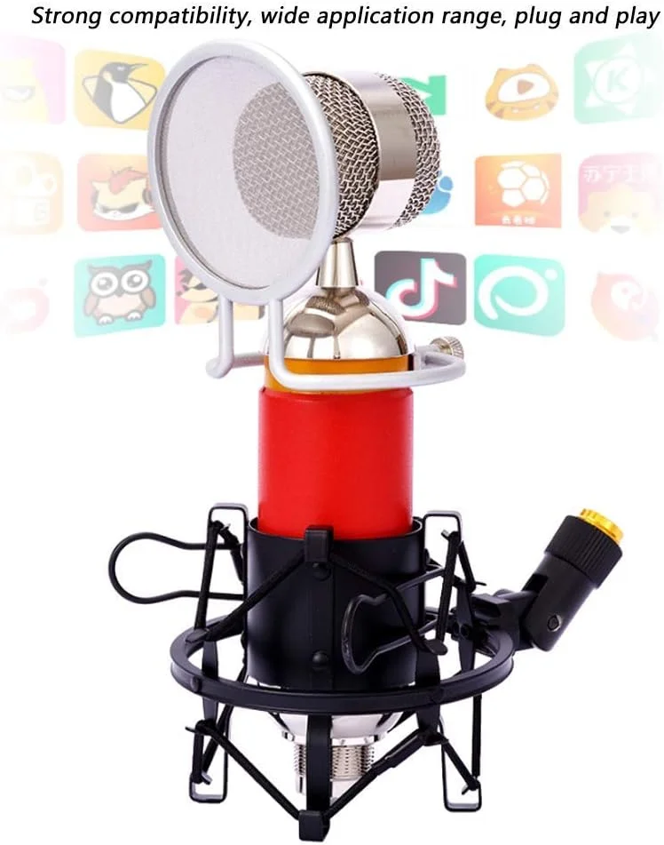میکروفون خازنی USB مخصوص کامپیوتر میکروفون K Song میکروفون شبکه ای Bop تجهیزات پخش زنده