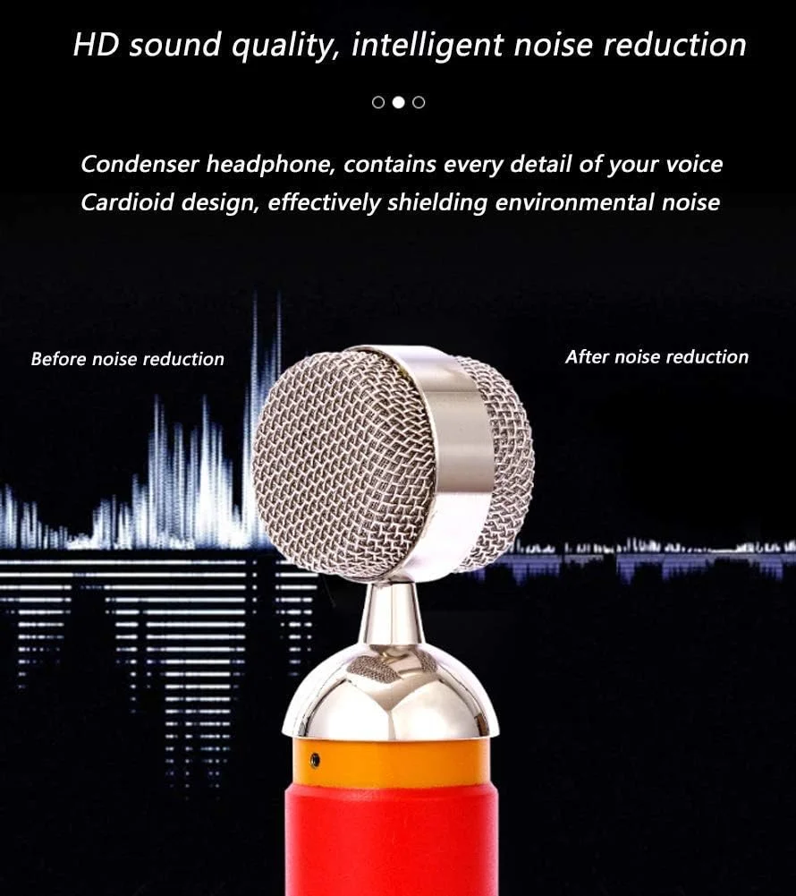 میکروفون خازنی USB مخصوص کامپیوتر، میکروفون K Song، میکروفون شبکه ای، ست تجهیزات پخش زنده
